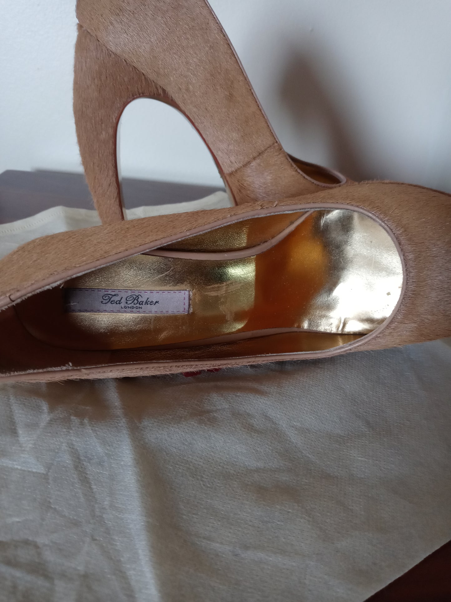 Ted Baker London Sawp Pony Hair Tan Women's High Heel Pumps