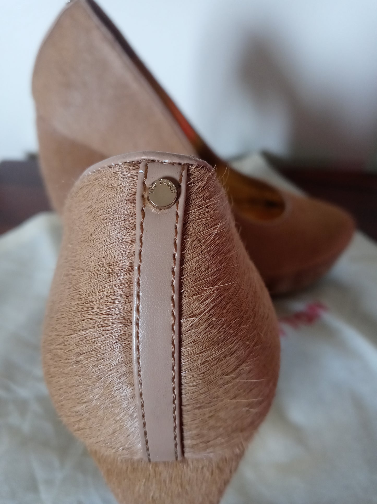Ted Baker London Sawp Pony Hair Tan Women's High Heel Pumps
