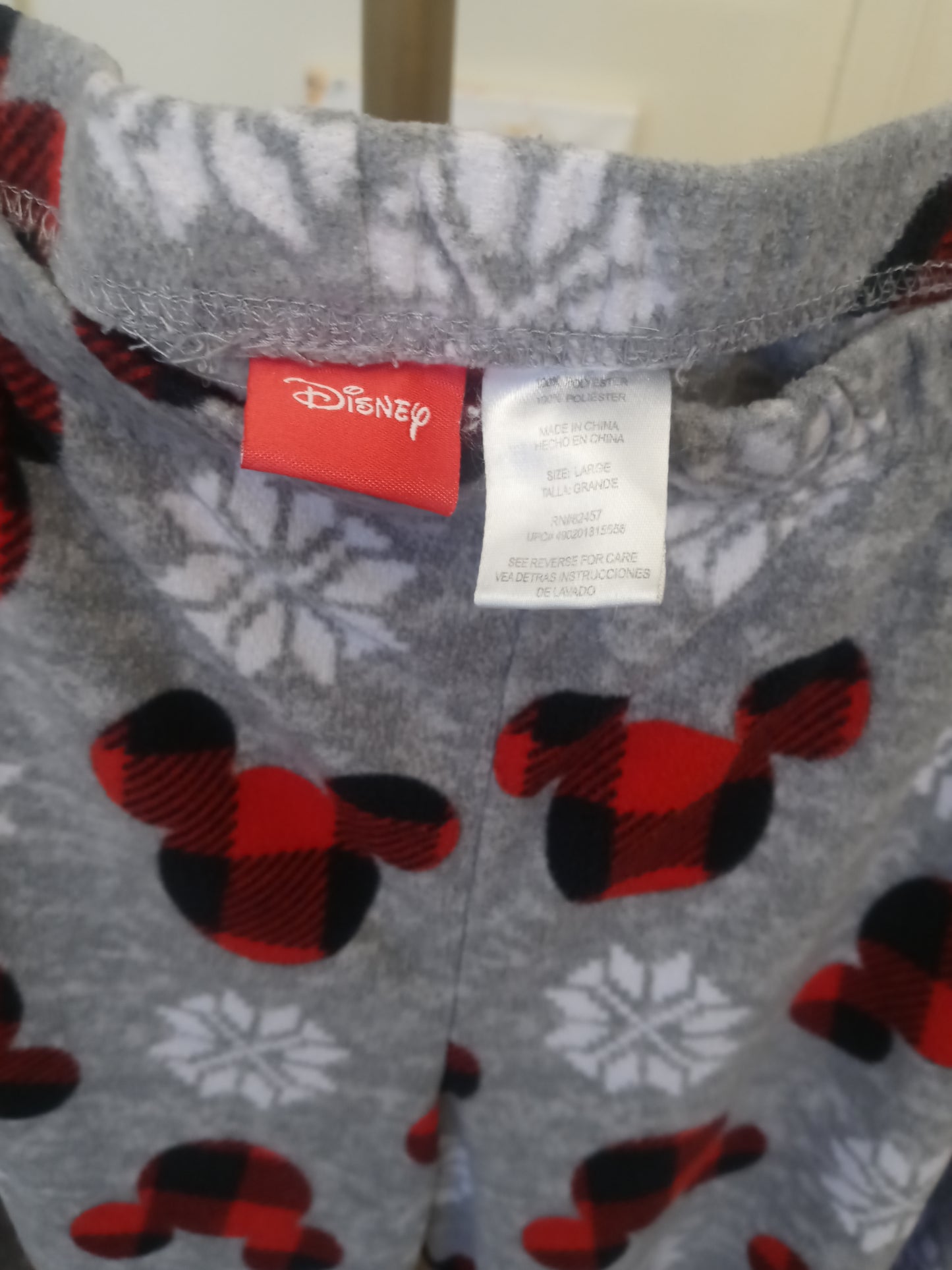 Holiday Mickey Mouse Fleece Pajama Pants Women's Size - Large