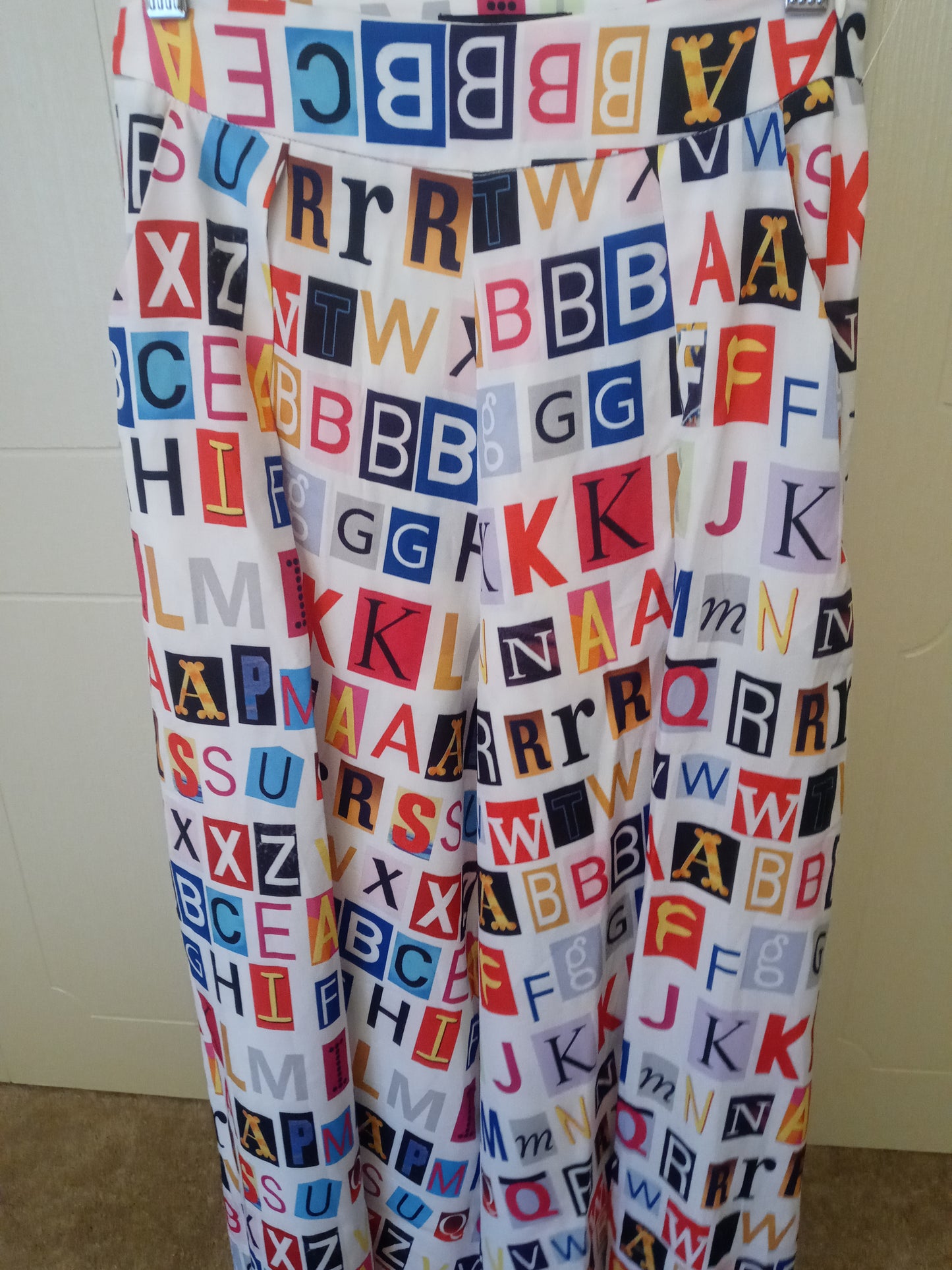 Alphabet Print Palazzo Pant's