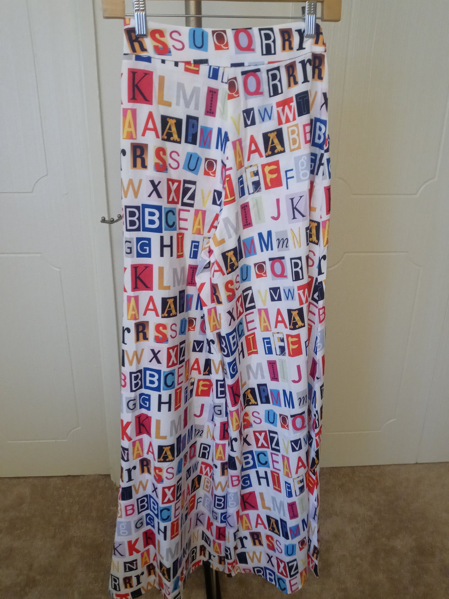 Alphabet Print Palazzo Pant's