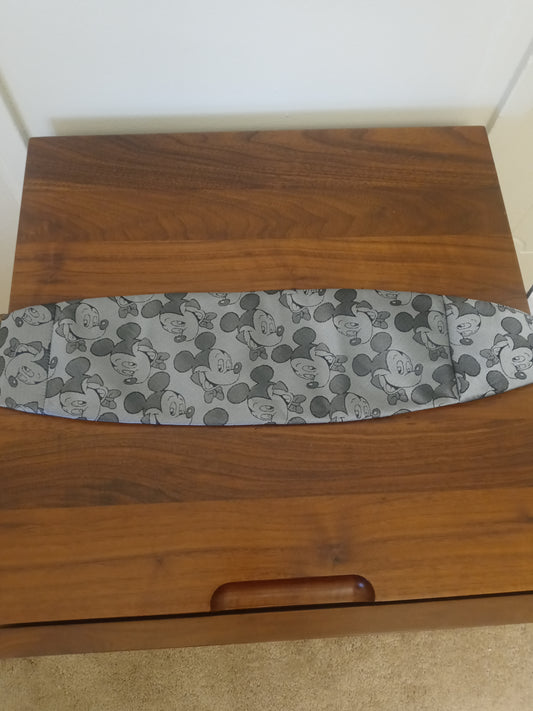 Disney Mickey Mouse Grey - Black Cummerbund - Elastic Back Waist -Band