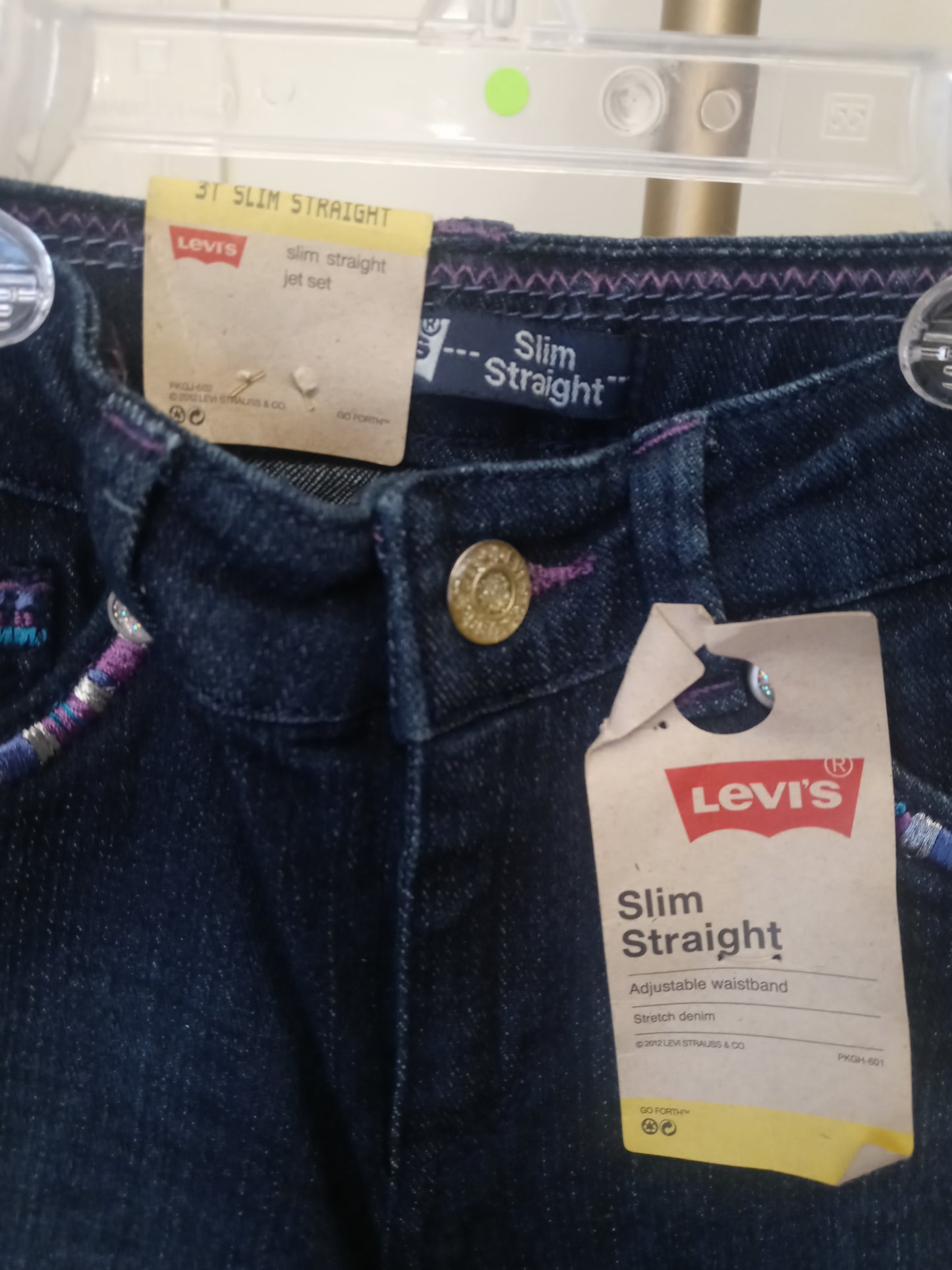 Levi Slim Straight Leg Kid's Girl's 3T Jean's
