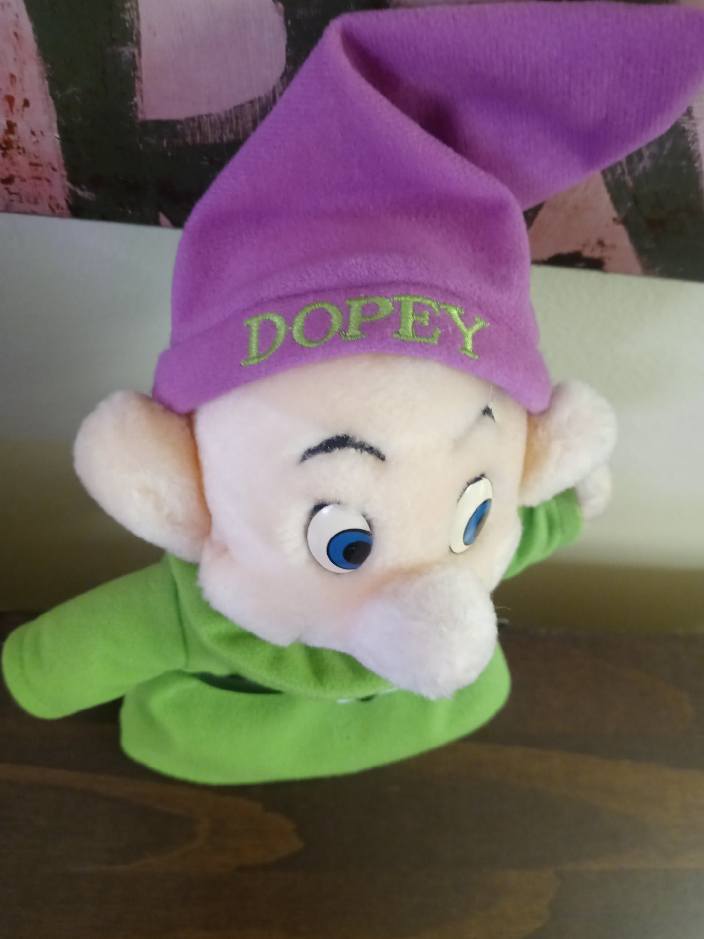 Vintage Snow White Dopey Disneyland Walt Disney World Plush Stuffed Animal 1984