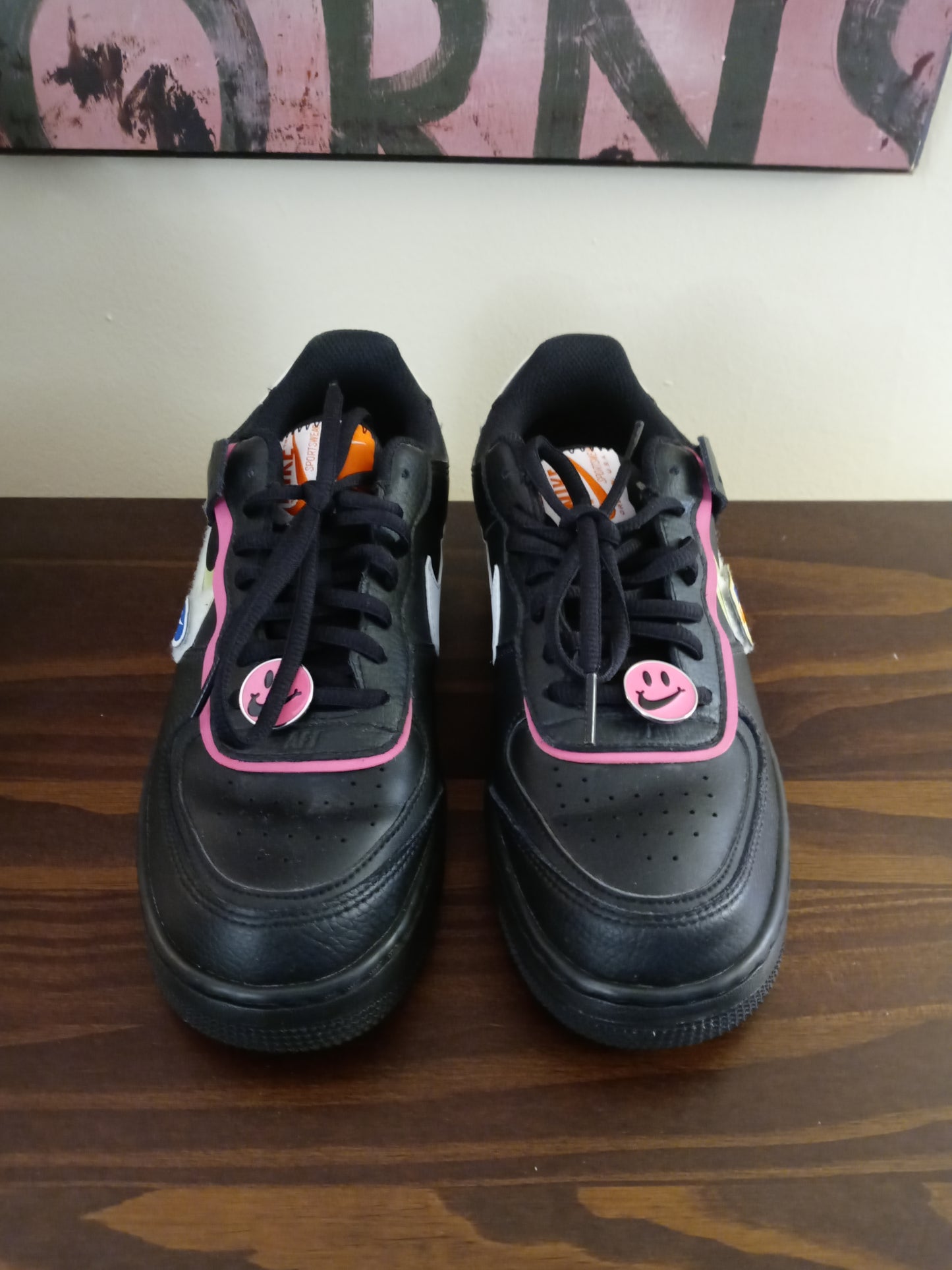 Nike Womens Air Force 1 Low Shadow CU4743-001 Black Casual Shoes Sneakers Size- 8