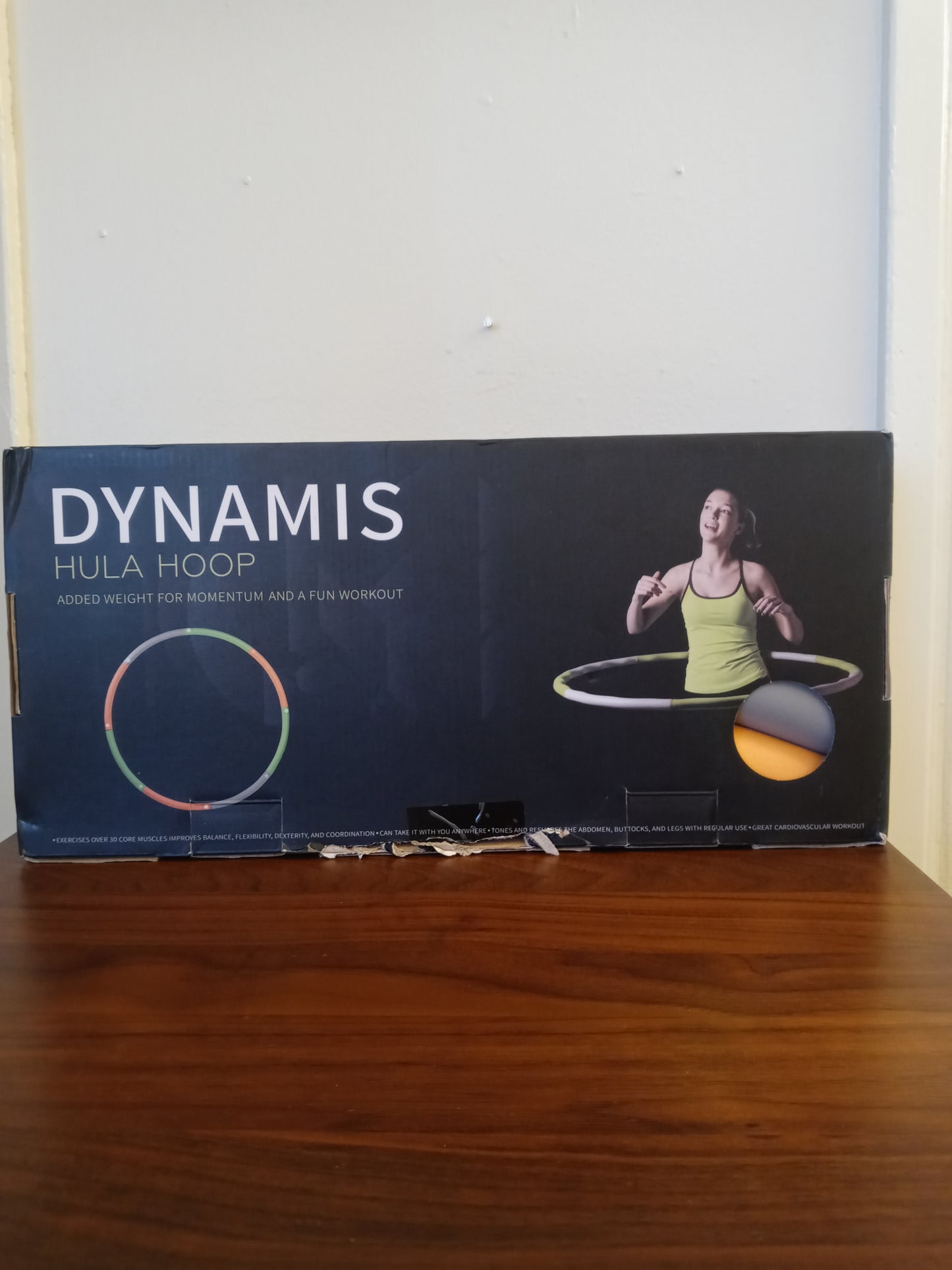 Dynamis Fat Burning Weighted Hula Hoop for Adults - Exercise Hula Hoop