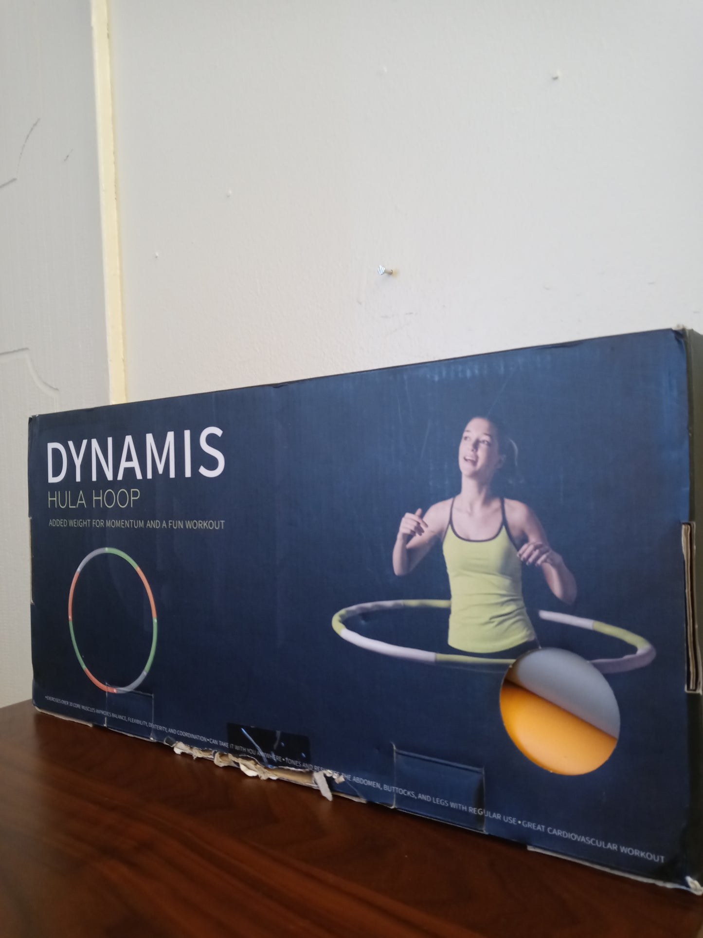 Dynamis Fat Burning Weighted Hula Hoop for Adults - Exercise Hula Hoop
