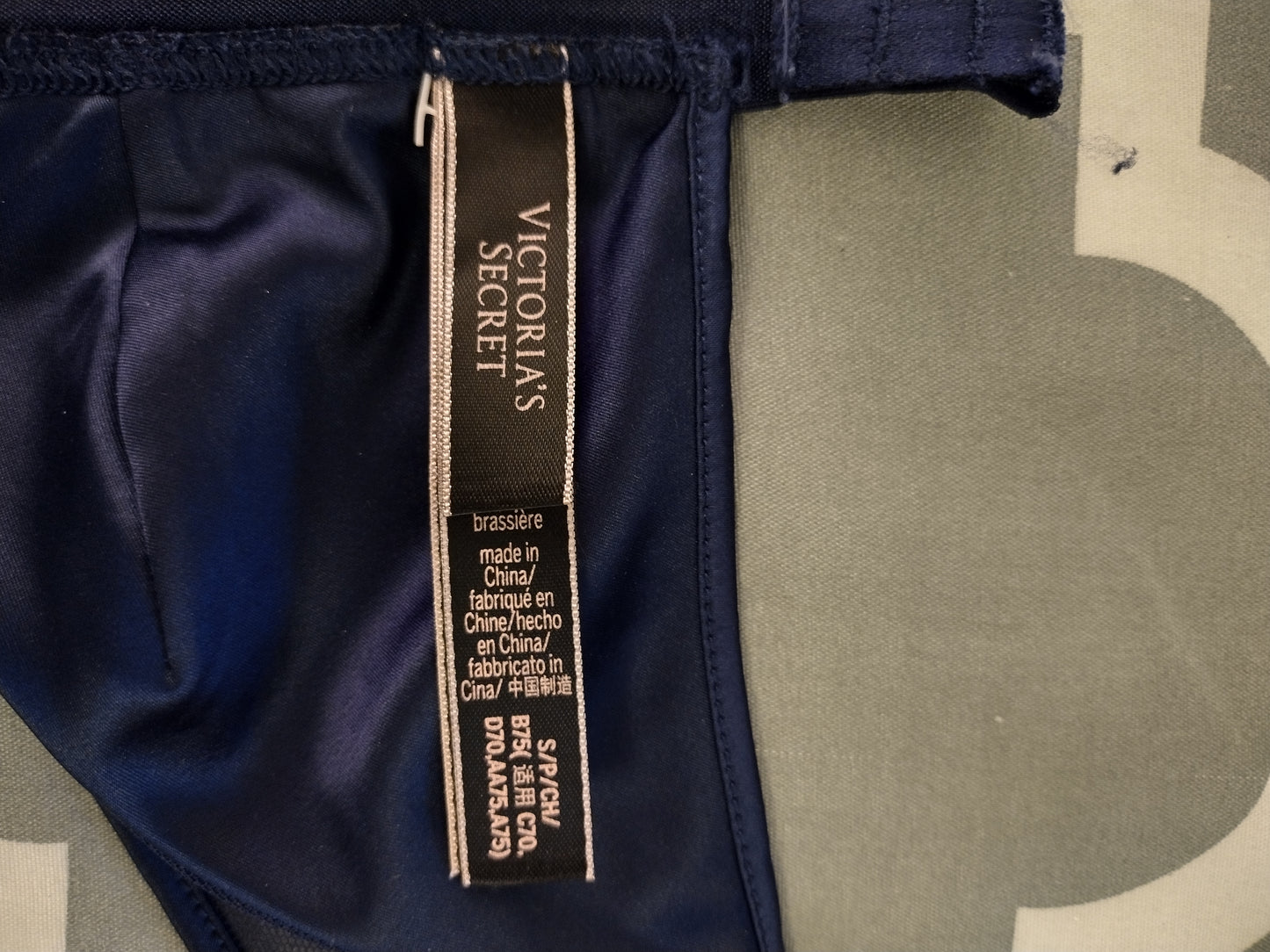 Victoria's Secret dark blue lace bralette