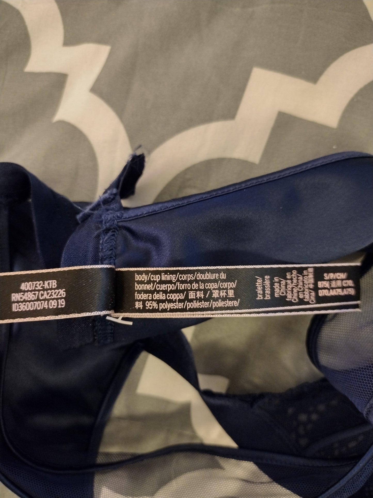 Victoria's Secret dark blue lace bralette