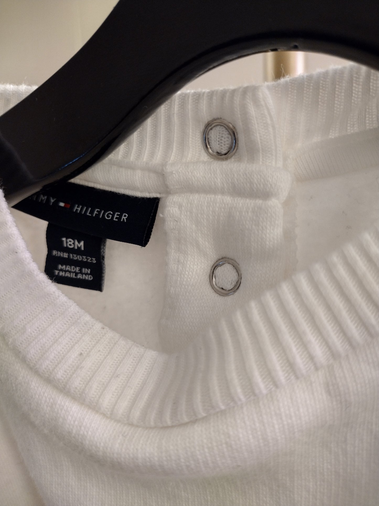Tommy Hilfiger white long sleeve kids girls sweater