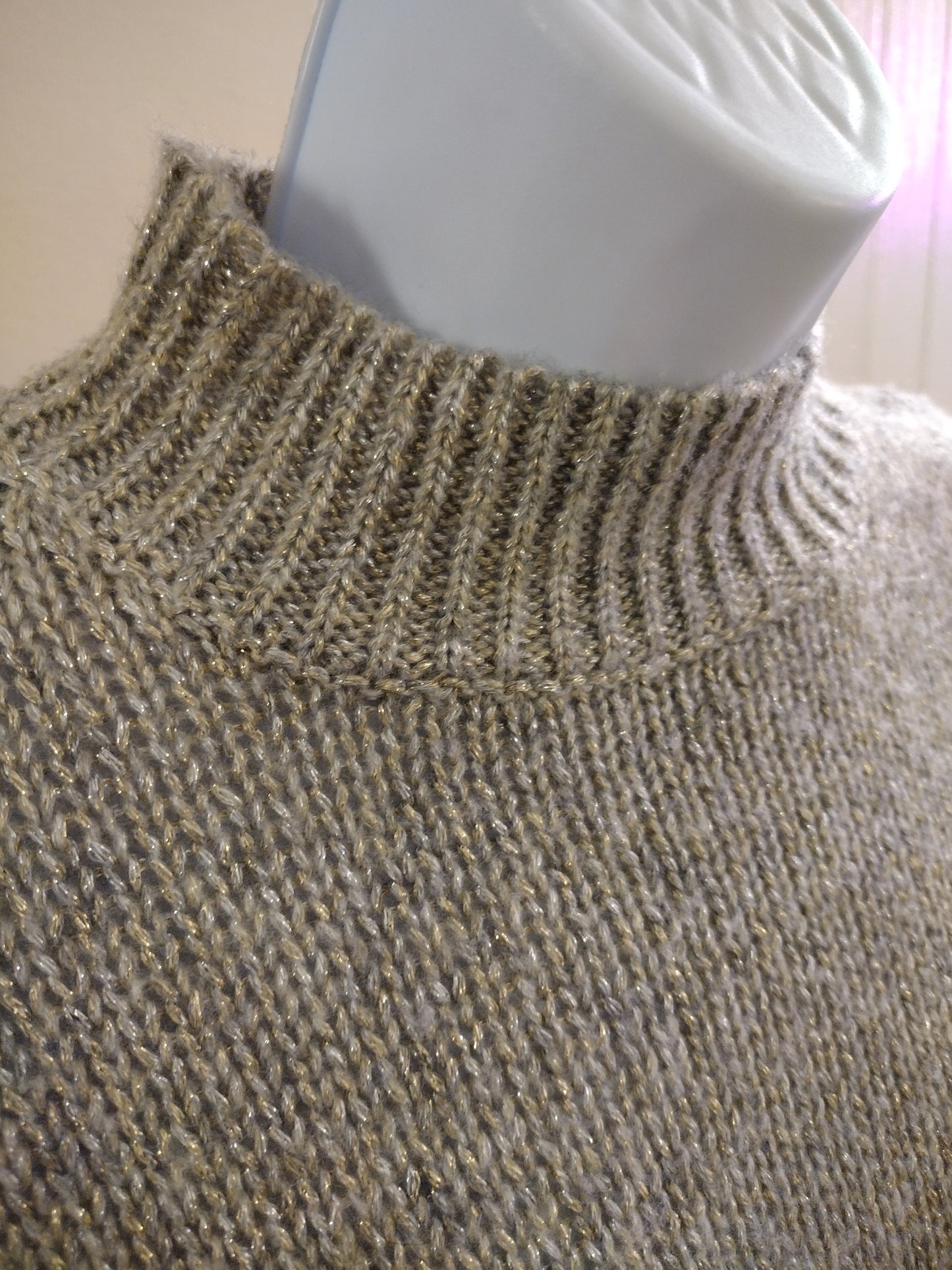 BB Dakota Steve Madden Mock Neck Grey Long Sleeve Sweater