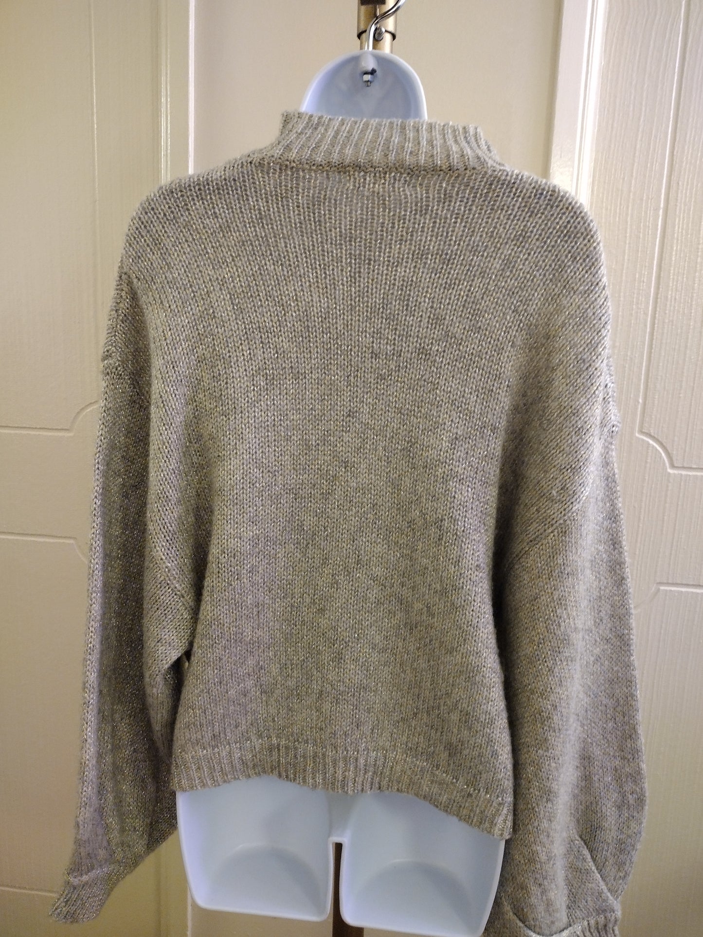 BB Dakota Steve Madden Mock Neck Grey Long Sleeve Sweater