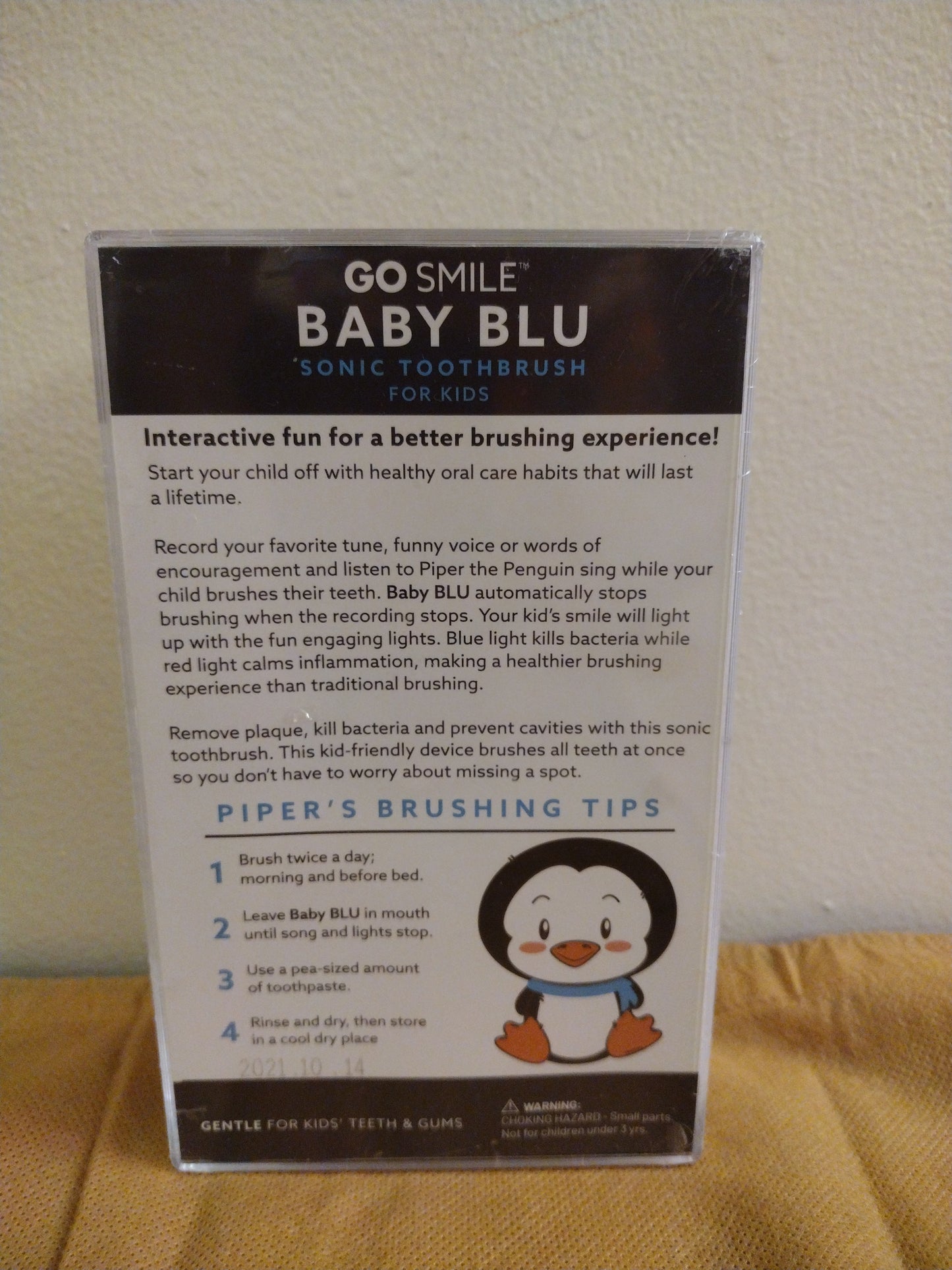 Baby BLU 360° Blue & Red Light Toothbrush - Piper the Penguin