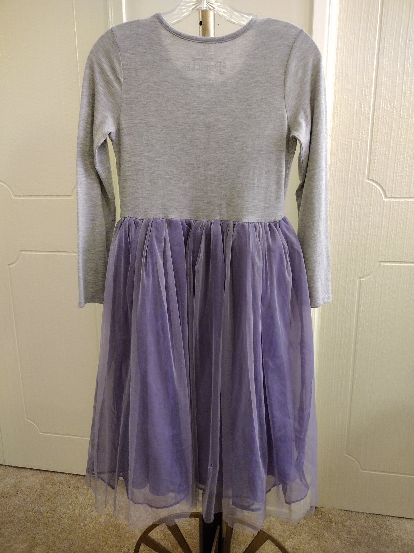 Disney Princess Girls Ariel Little Mermaid Dress Kids Girls Size - Large 10 / 12 Purple Gray Sequin Tulle