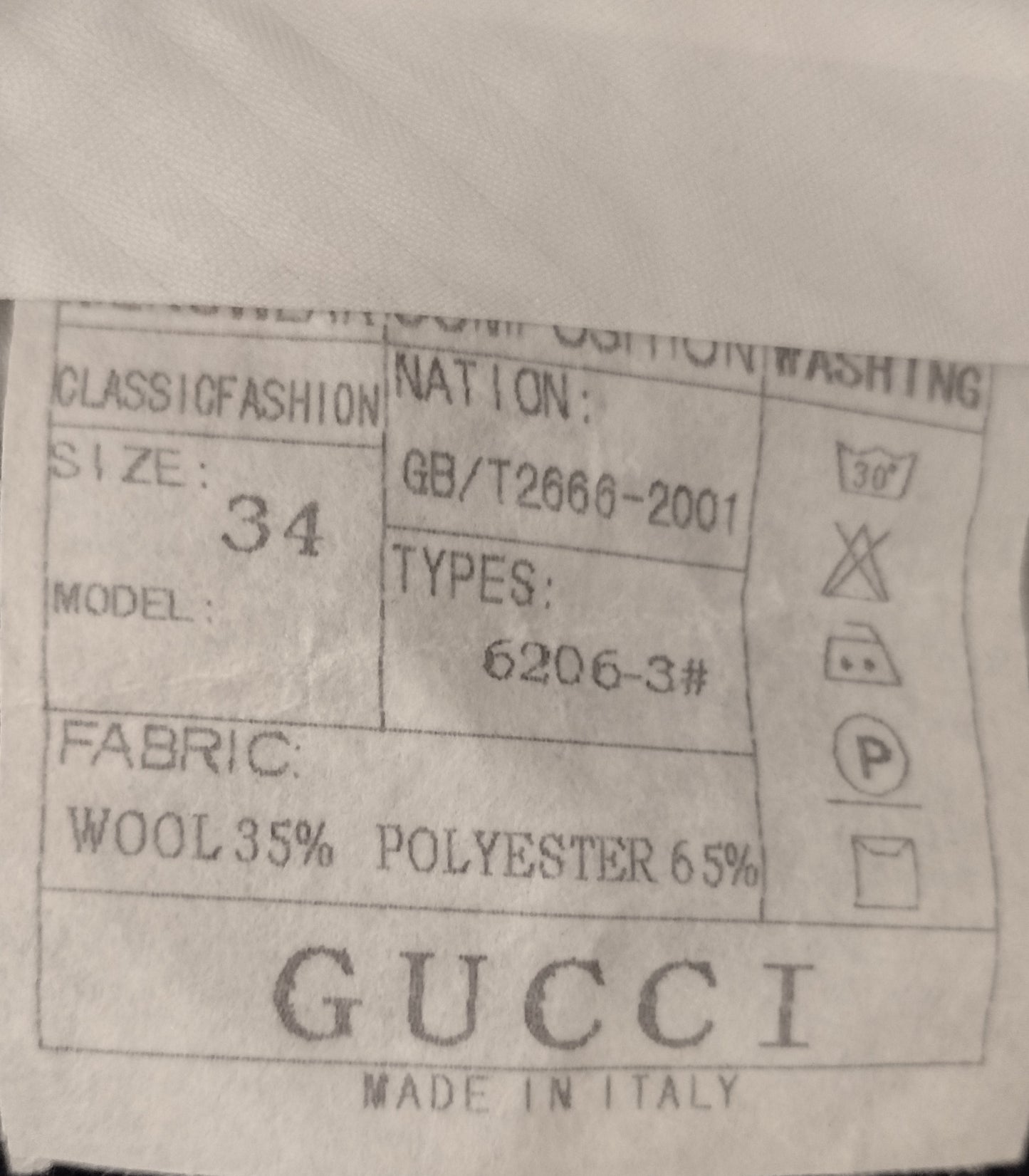 Authentic Gucci Men's 2 Piece Black & Grey Pinstripe Suit