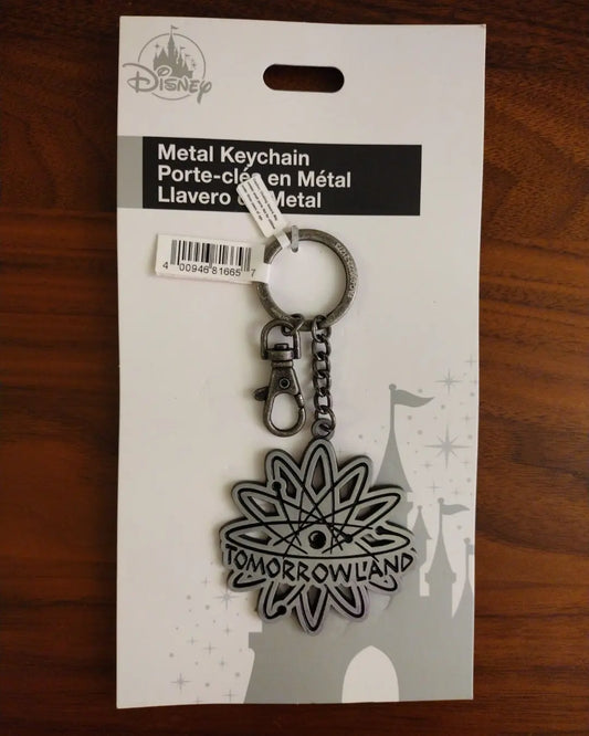 Disney Parks Tomorrowland Metal Keychain Adventure Thru inner Space Atom Key Chain / Bag Charm
