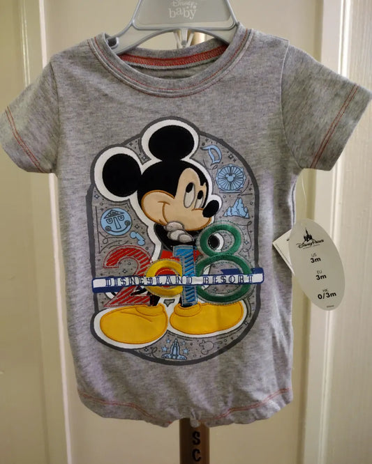 Disney Parks Disneyland Resort 2018 Mickey Mouse Grey One Piece