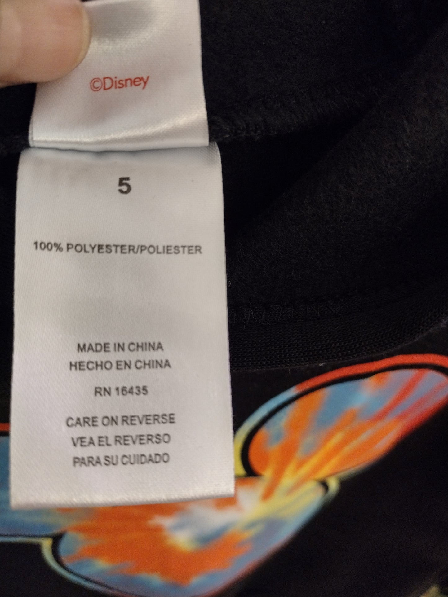 Disney Junior Mickey Long Sleeve Black Multi Color Hooded Sweater