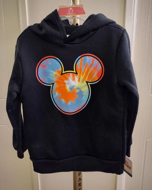 Disney Junior Mickey Long Sleeve Black Multi Color Hooded Sweater