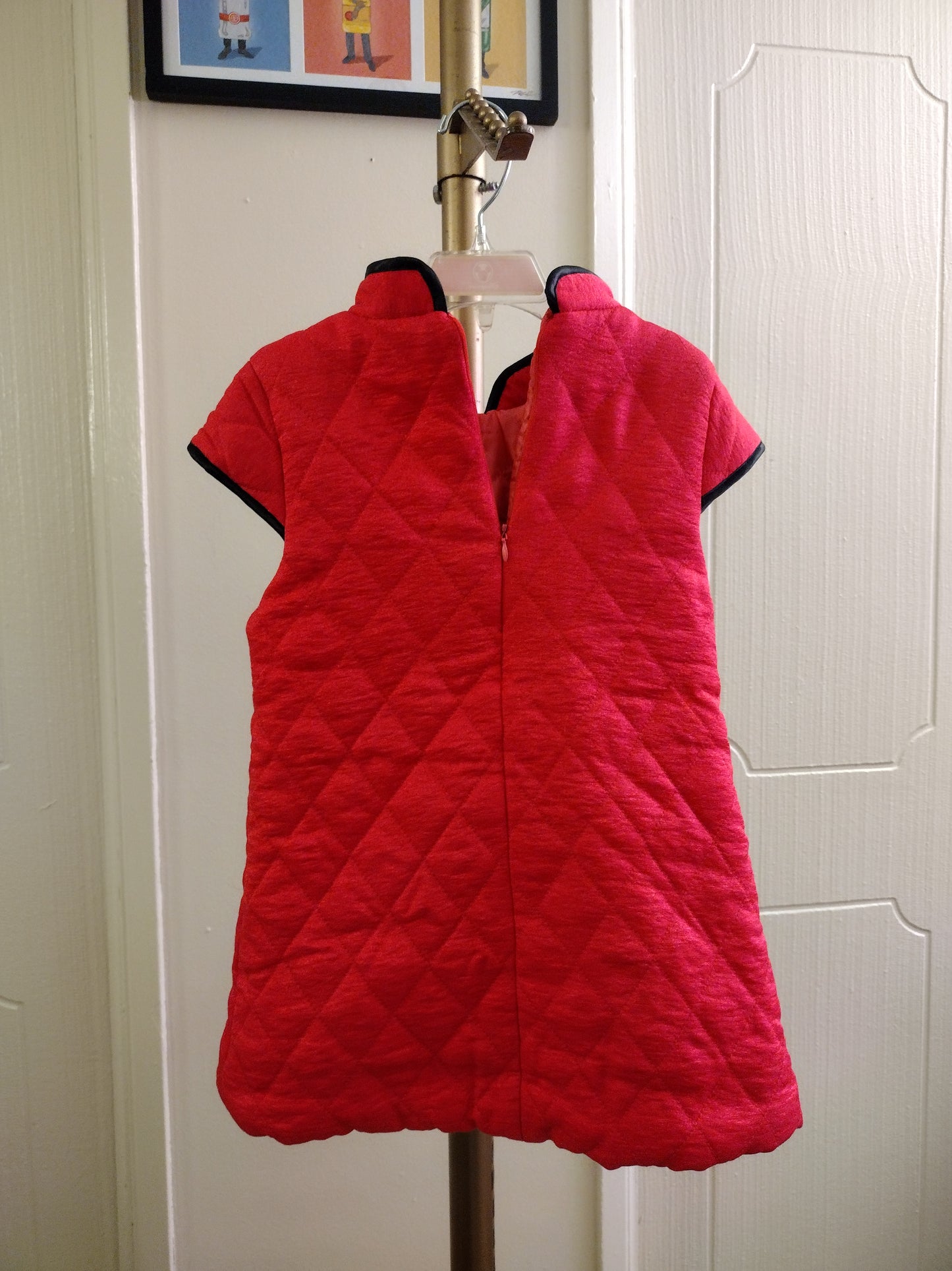 Girls Chinese Traditional Pink Dress No Sleeves Size - XL
