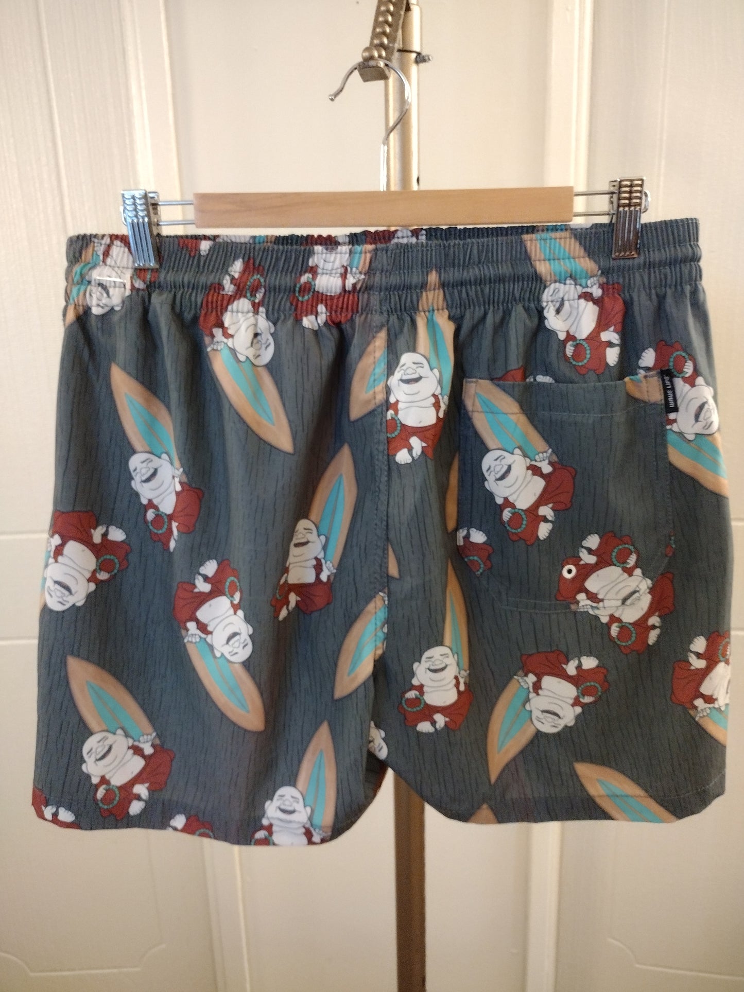 Wave Life Swim Trunks Size 36 Surfer Chaka Buddha