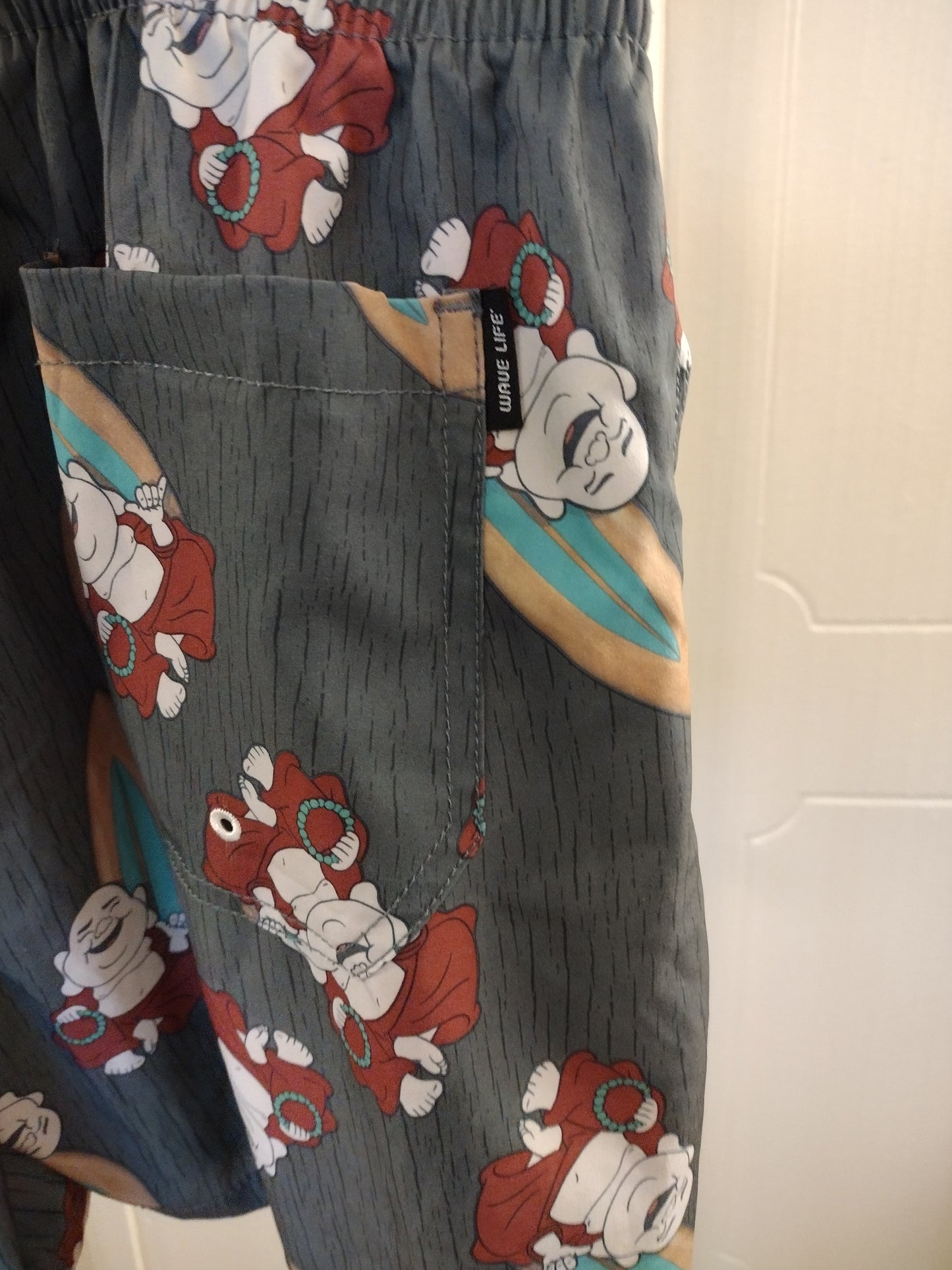Wave Life Swim Trunks Size 36 Surfer Chaka Buddha