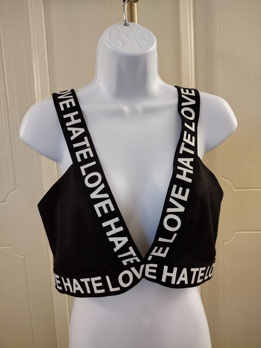 Forever 21 Women's Black & White Sports Bra