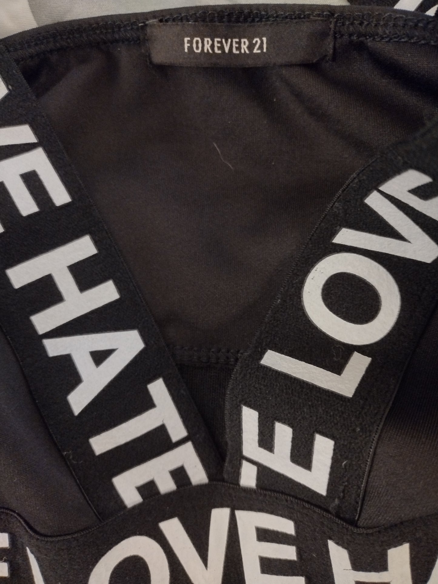 Forever 21 Women's Black & White Sports Bra