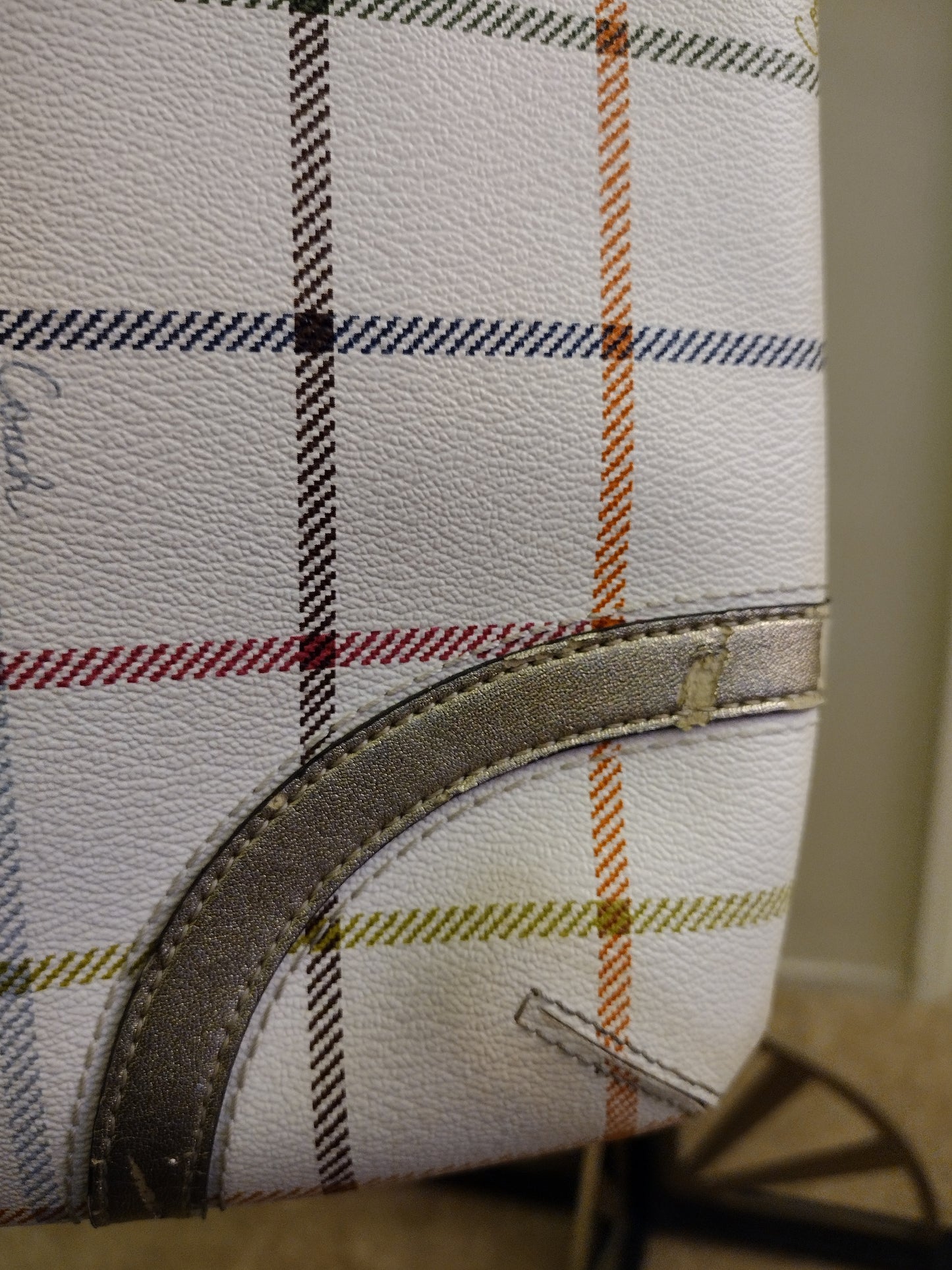 Coach Peyton Tattersall File Plaid Leather Multi Color Coated Canvas Cross Body