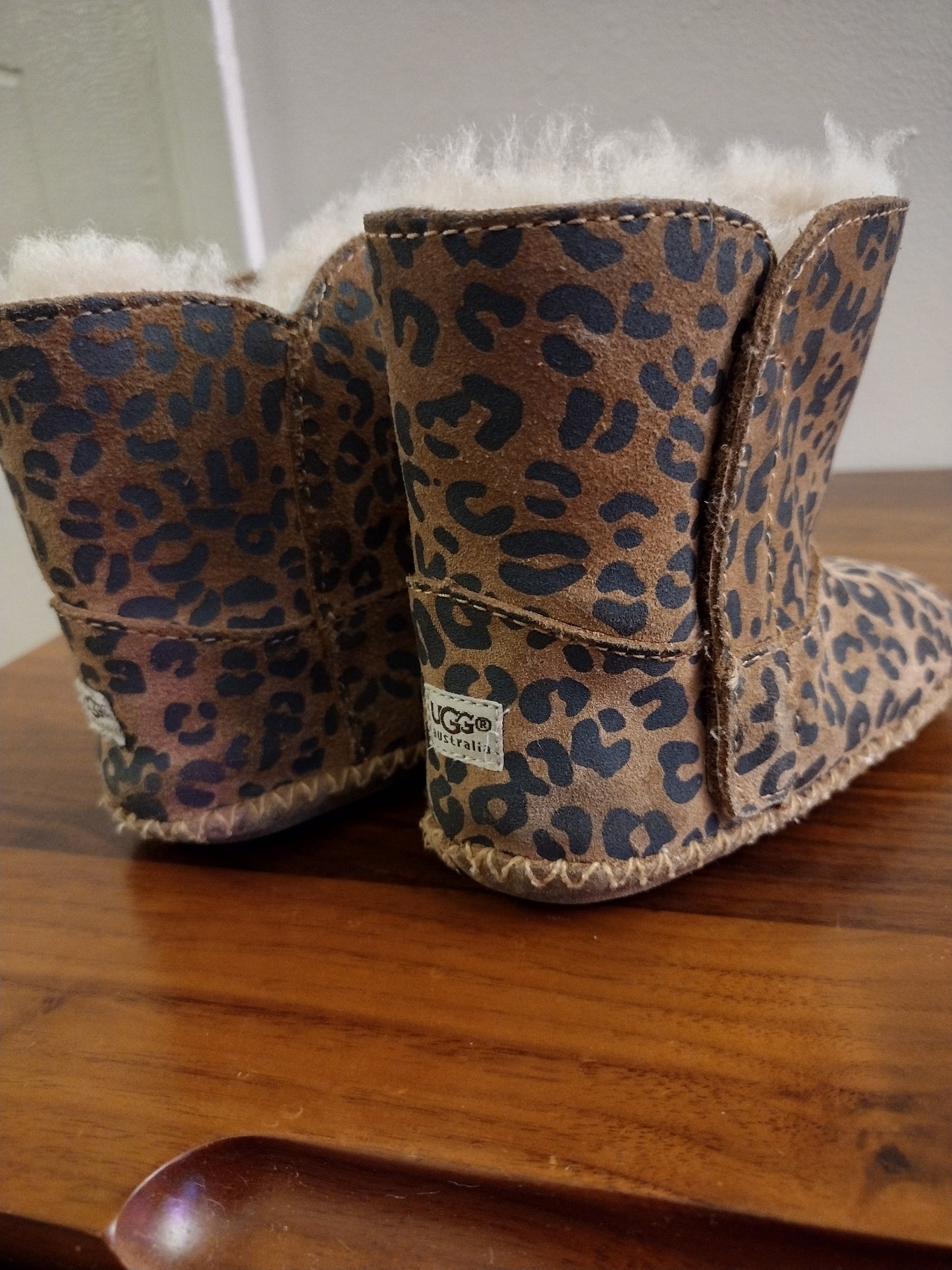 UGG Cassie Leopard Chestnut Infant Crib Style Boots