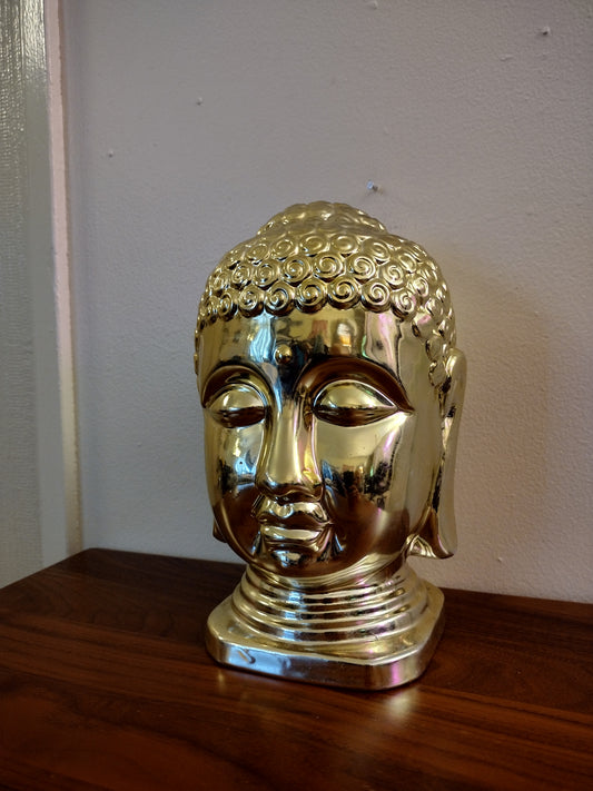 Gold Metallic Buddha Head