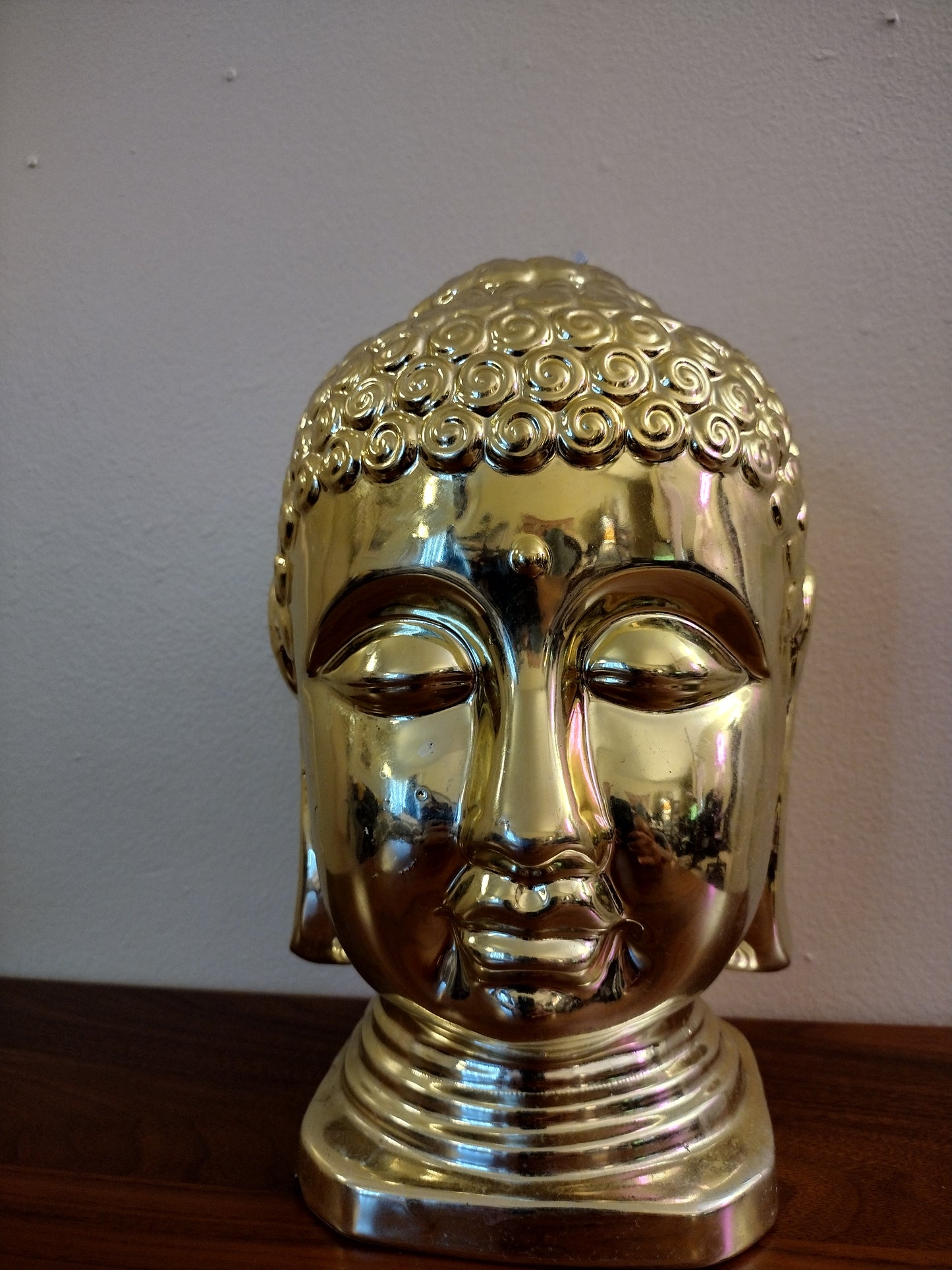 Gold Metallic Buddha Head