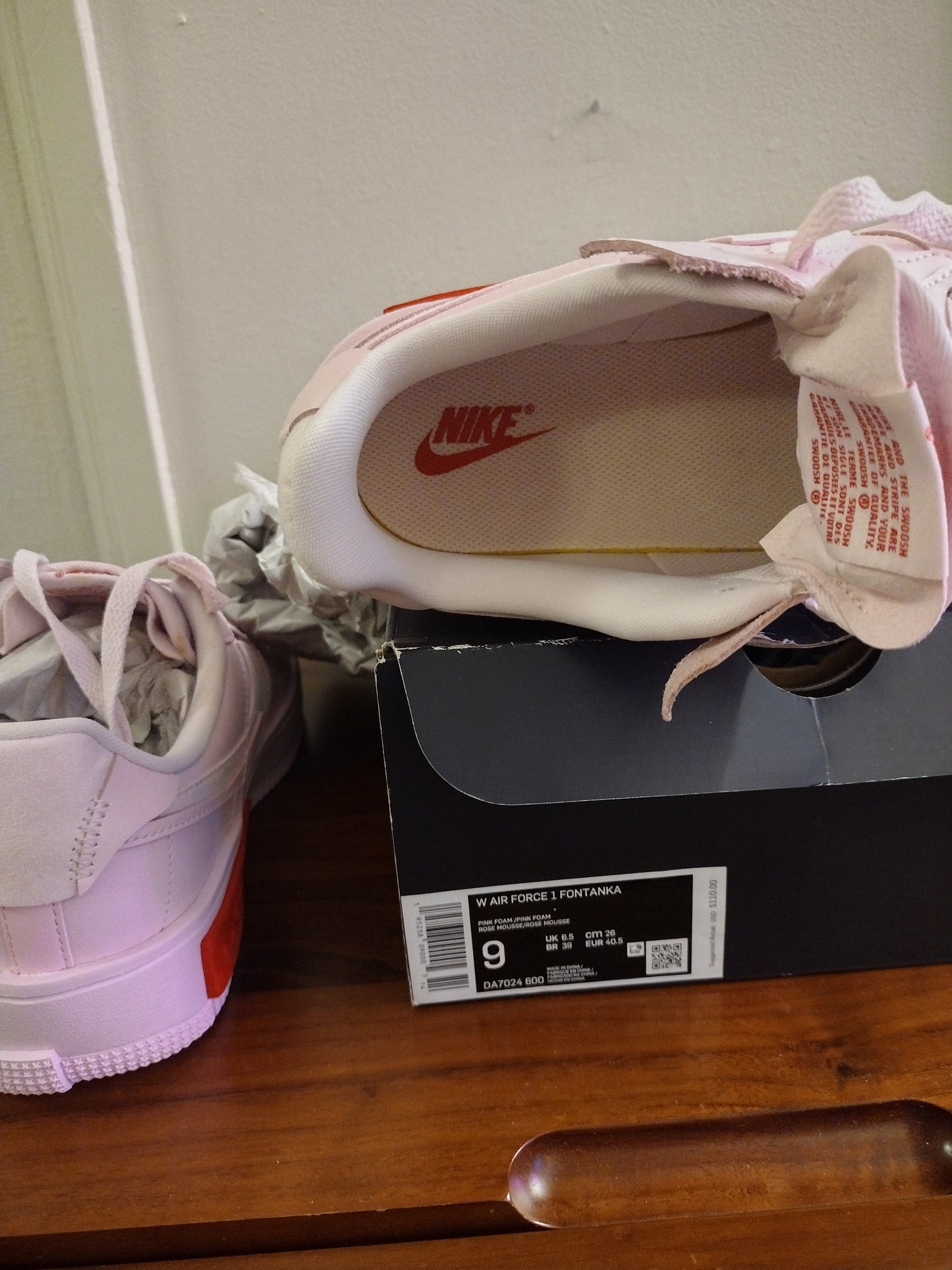 Nike Air Force 1s Fontanka Foam " Valentines Day " Style Code : DA -7024 600