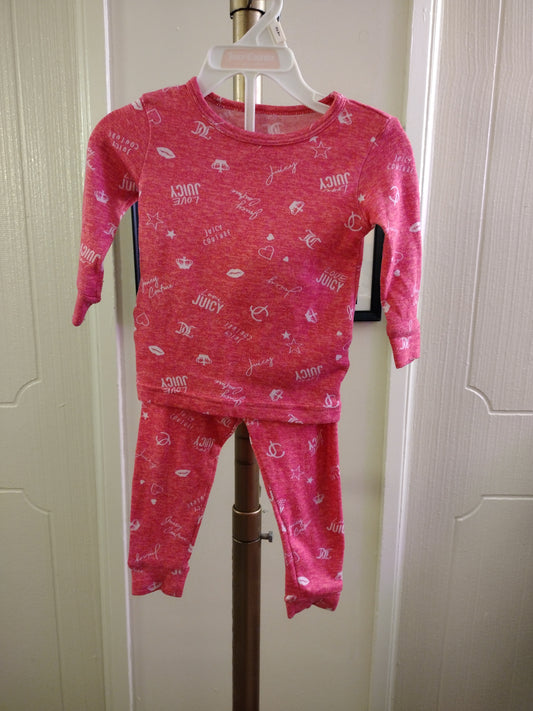 Juicy Couture Baby Girl Pajamas - Long Sleeve 2 Piece Top & Bottom Pajamas Set