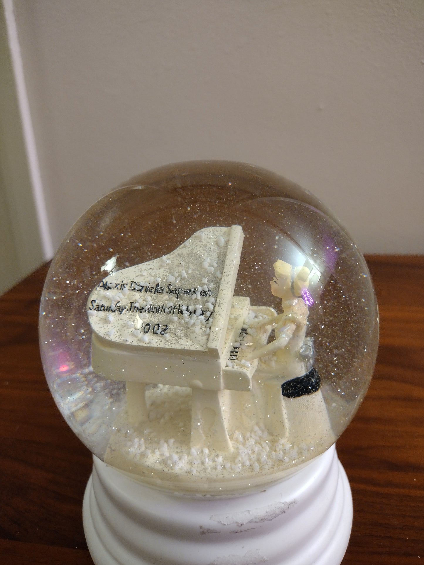Glass Snow Globe in Collectibles - Alexis Daniella Saperstein - Saturday The Ninth Of February 2002