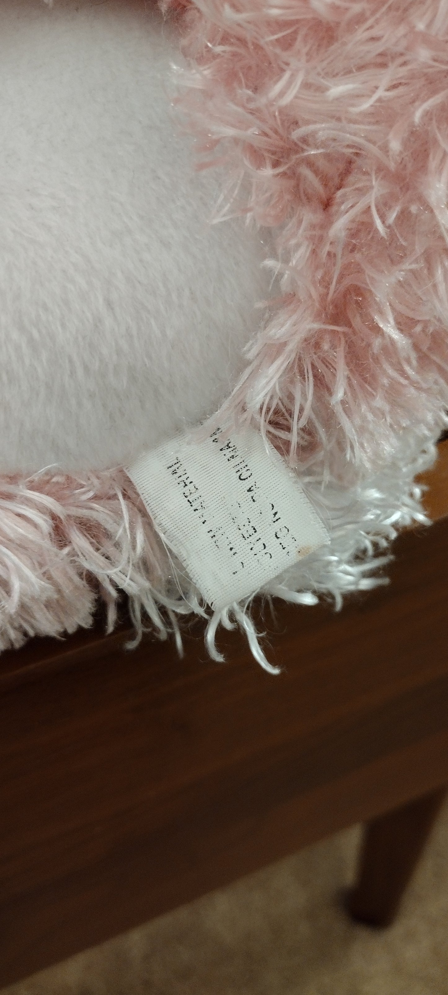 Pink & White Toy 10" Plush Dog Pre Owned Good Condition