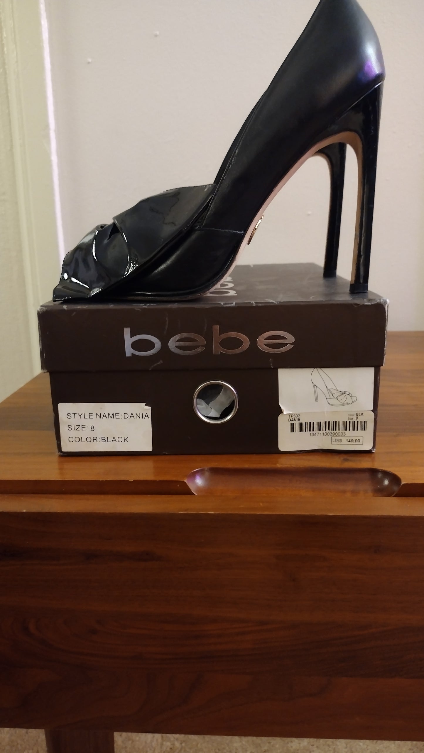Bebe Dania Black 4" Heels