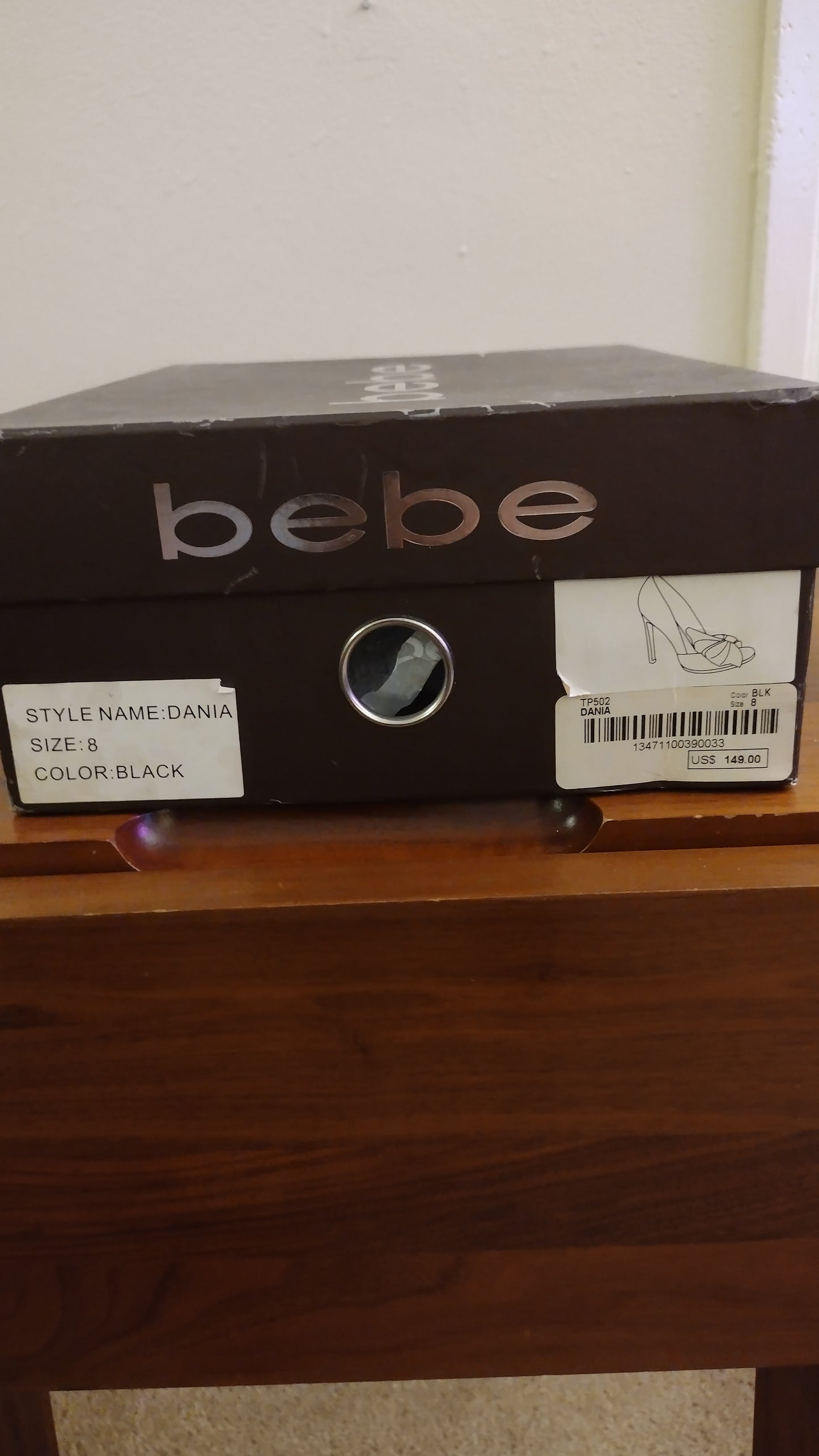 Bebe Dania Black 4" Heels