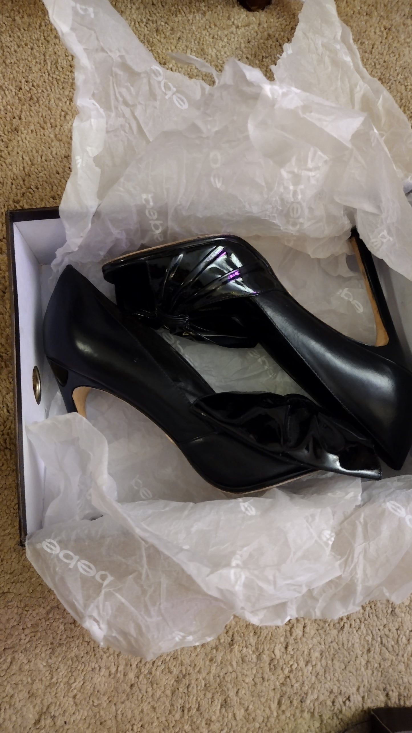 Bebe Dania Black 4" Heels