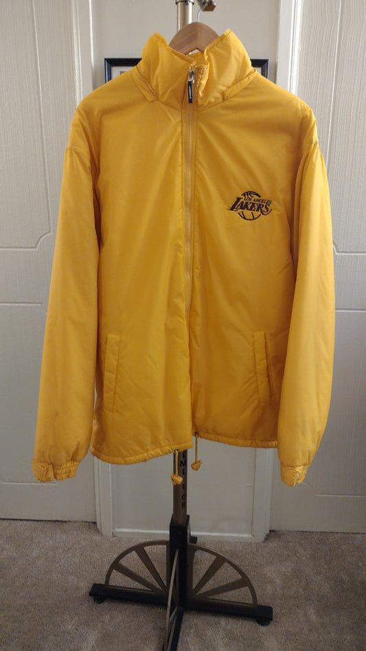 Los Angeles Lakers Yellow Jacket With Detachable Hoodie - Size XL