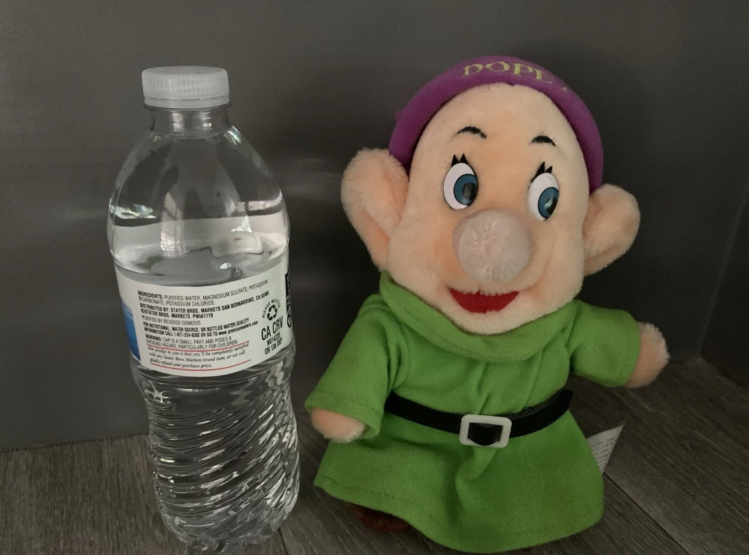 Vintage Snow White Dopey Disneyland Walt Disney World Plush Stuffed Animal 1984
