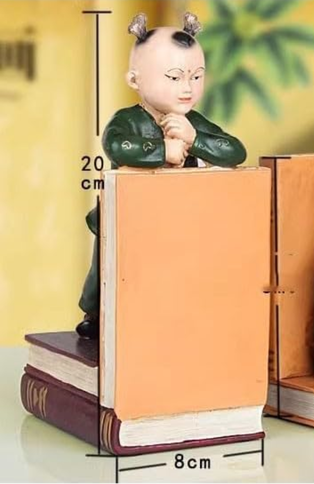 Vintage Chinese Children Sitting On Books , Book Ends for Shelves Book Ends Decorative bookends Decorative Bookends Heavy Duty Bookends Home Decor 11 X 20 Cm Retro Bookends