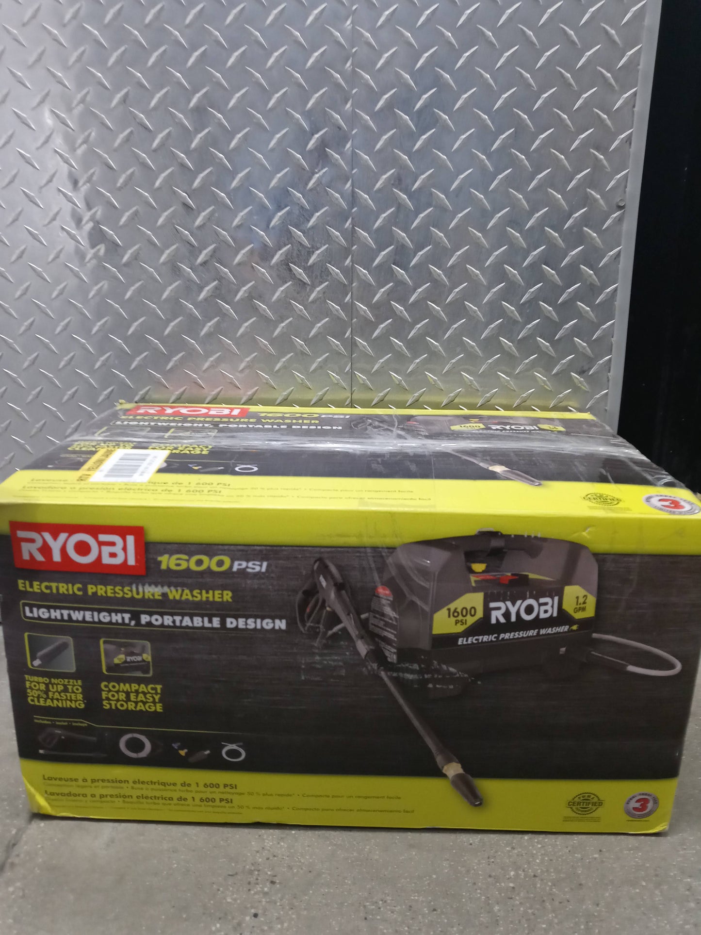 Ryobi 1600 Psi Electric Pressure Washer -1.2 GPM - Open Box -
