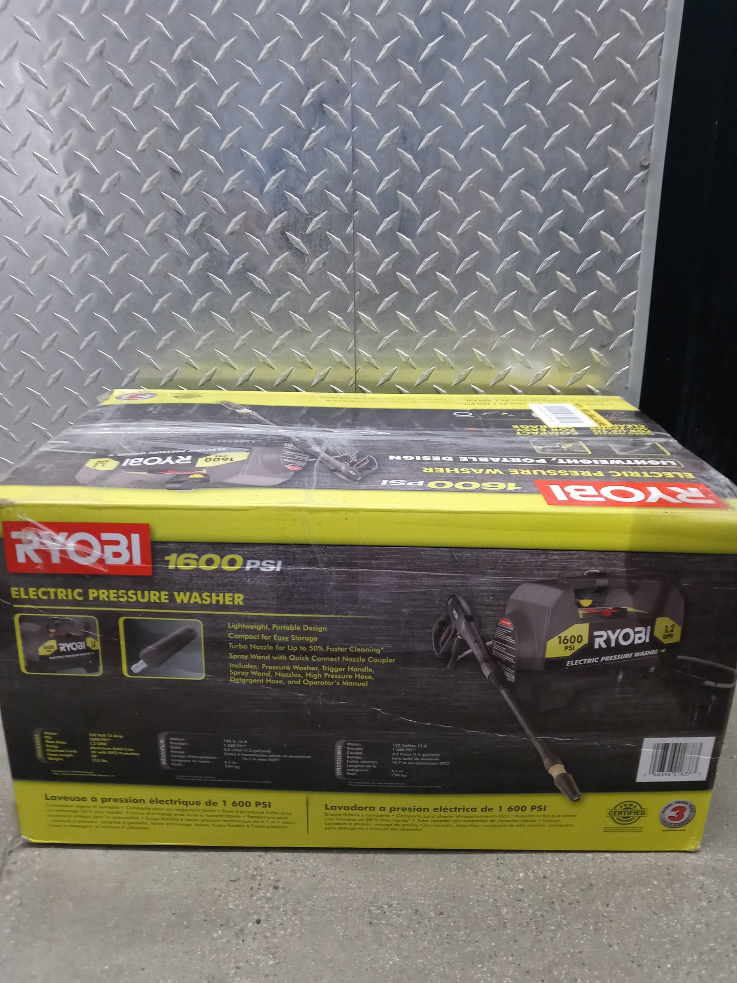 Ryobi 1600 Psi Electric Pressure Washer -1.2 GPM - Open Box -