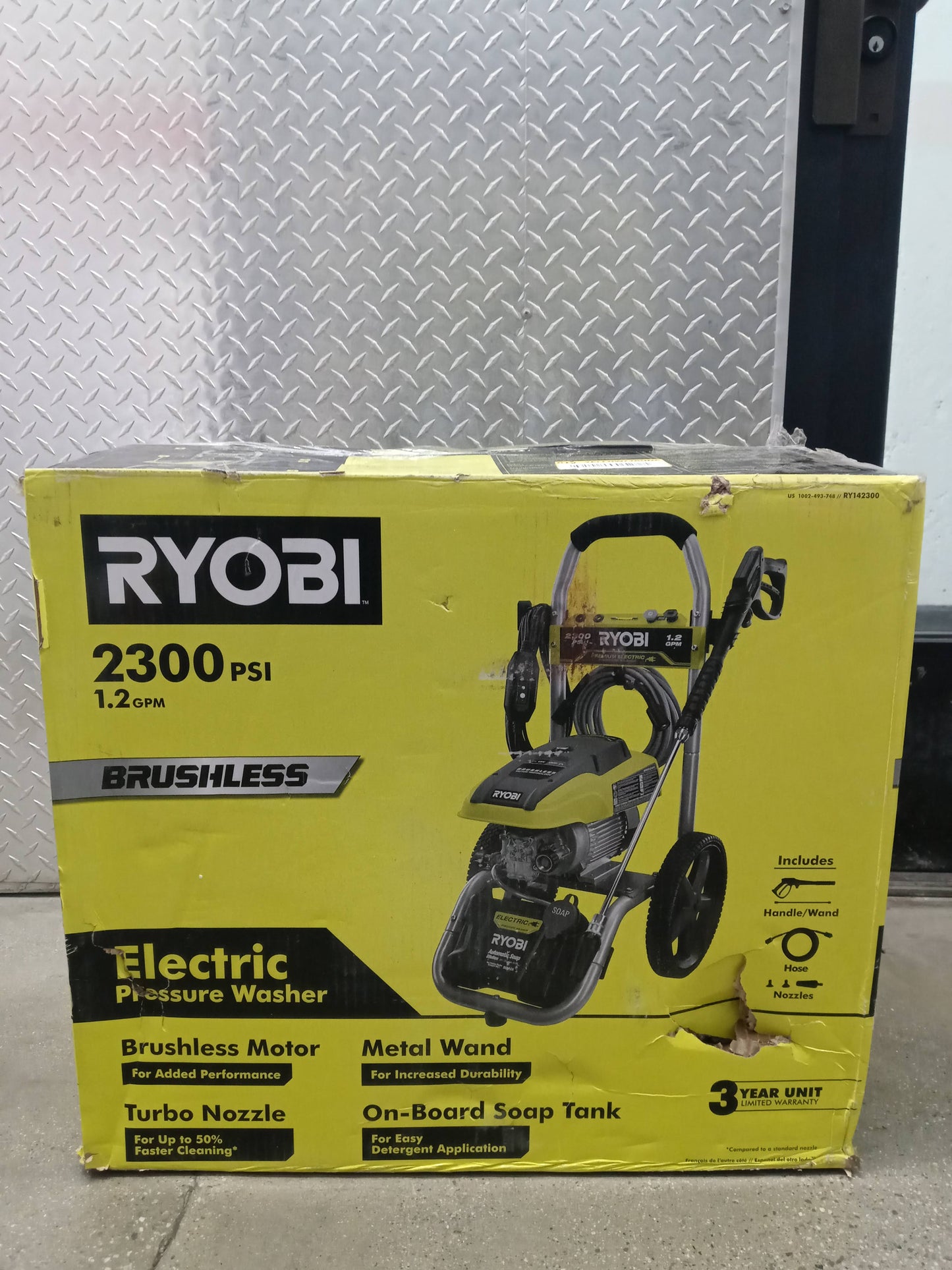 Ryobi 2300 Psi Pressure Washer 1.2 GPM - Electric Cold Water Pressure Washer Brushless Open Box -
