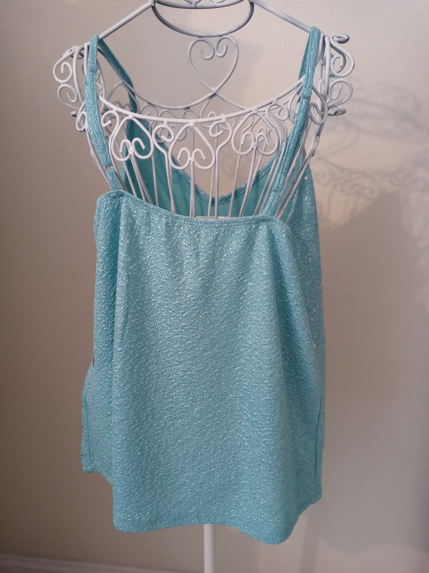 Lavish Teal / Turquoise All Over Top Women's Size Small