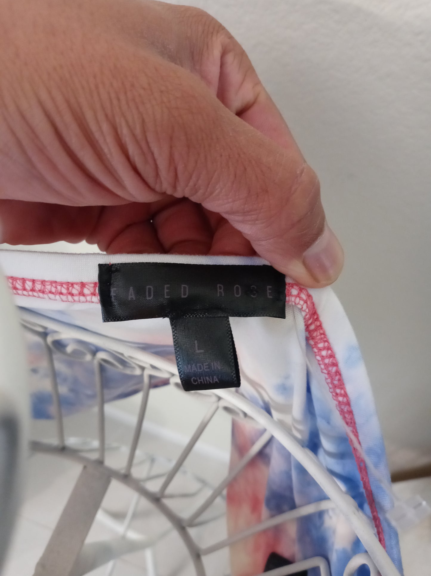 Faded Rose Dusty Blue Tie Dye Juniors / Women's Tube Top - Size Large