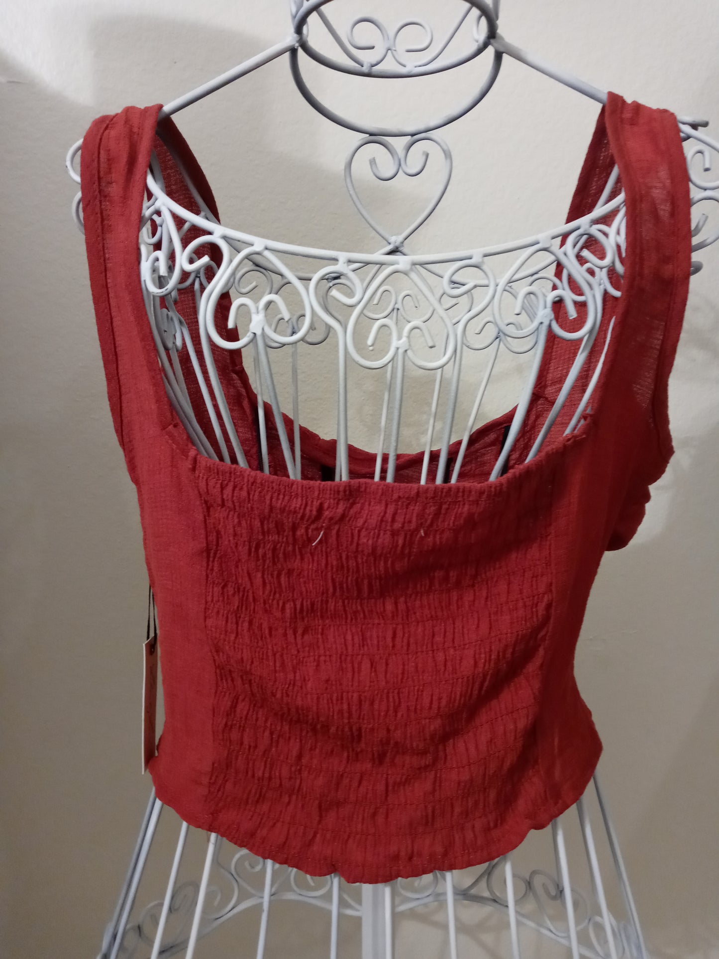 Liberty Love Terracotta Rouched Tube Top