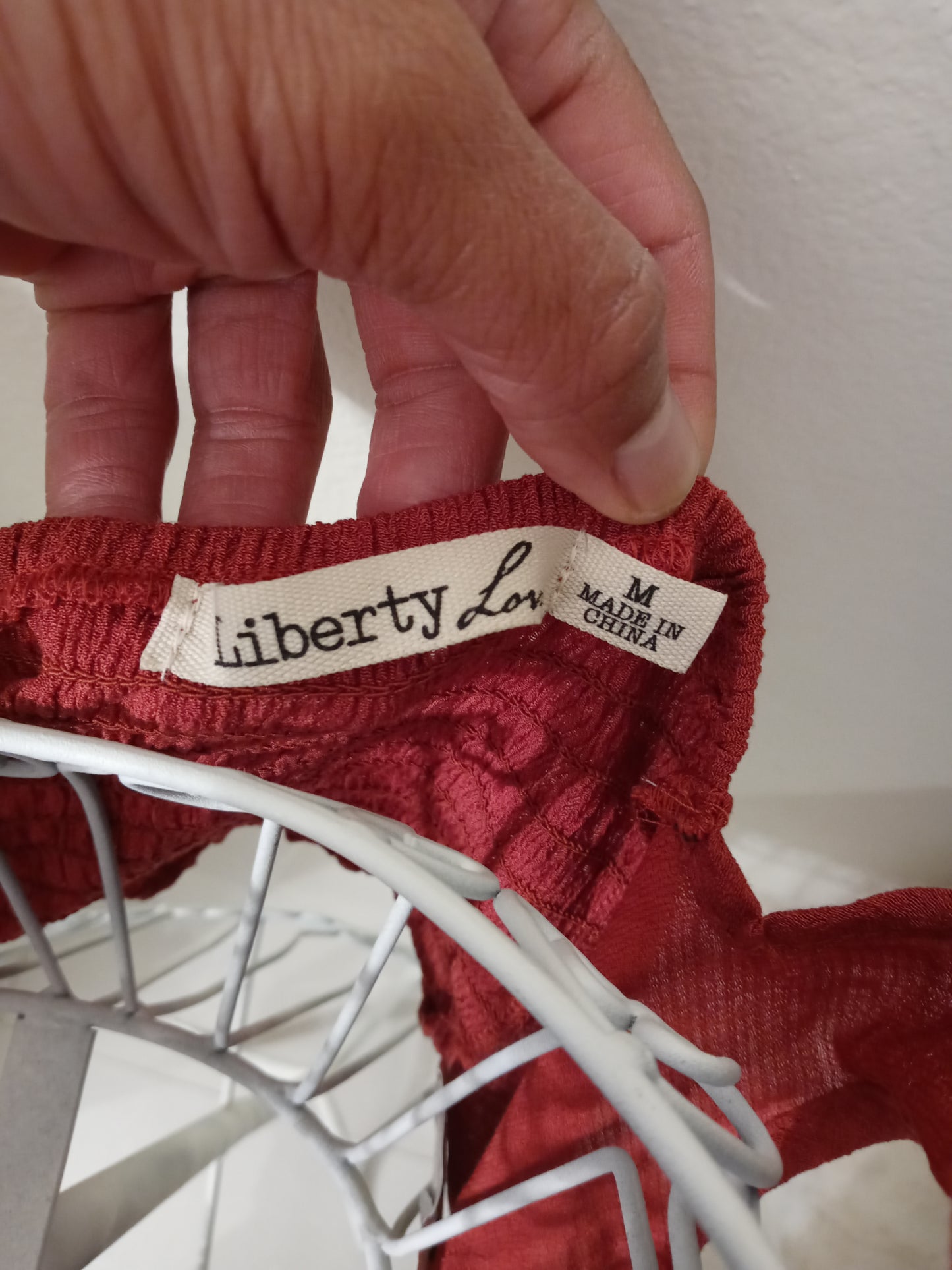 Liberty Love Terracotta Rouched Tube Top