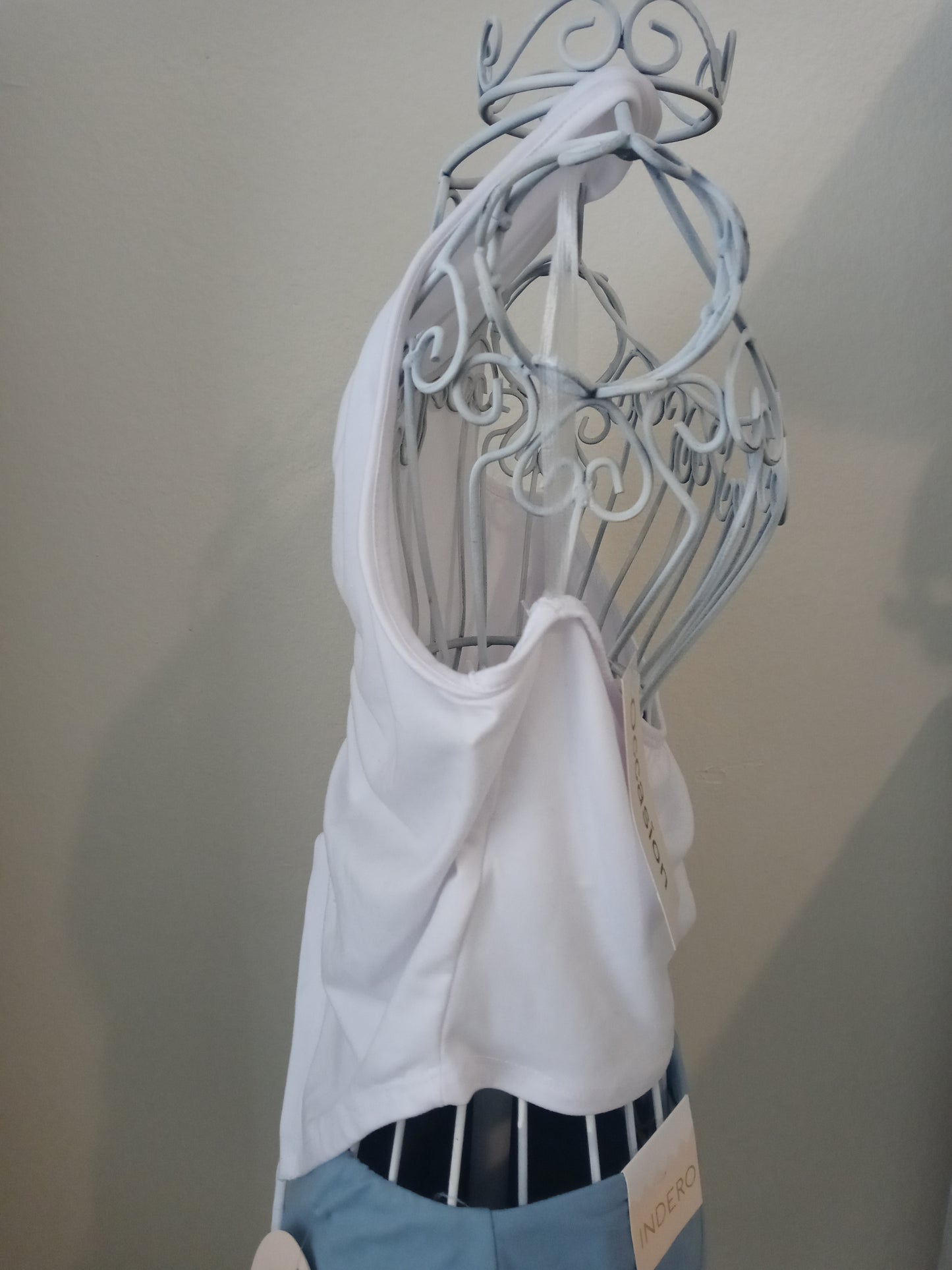 Occasion White Knit Rouched Top Juniors Style - DTY80B